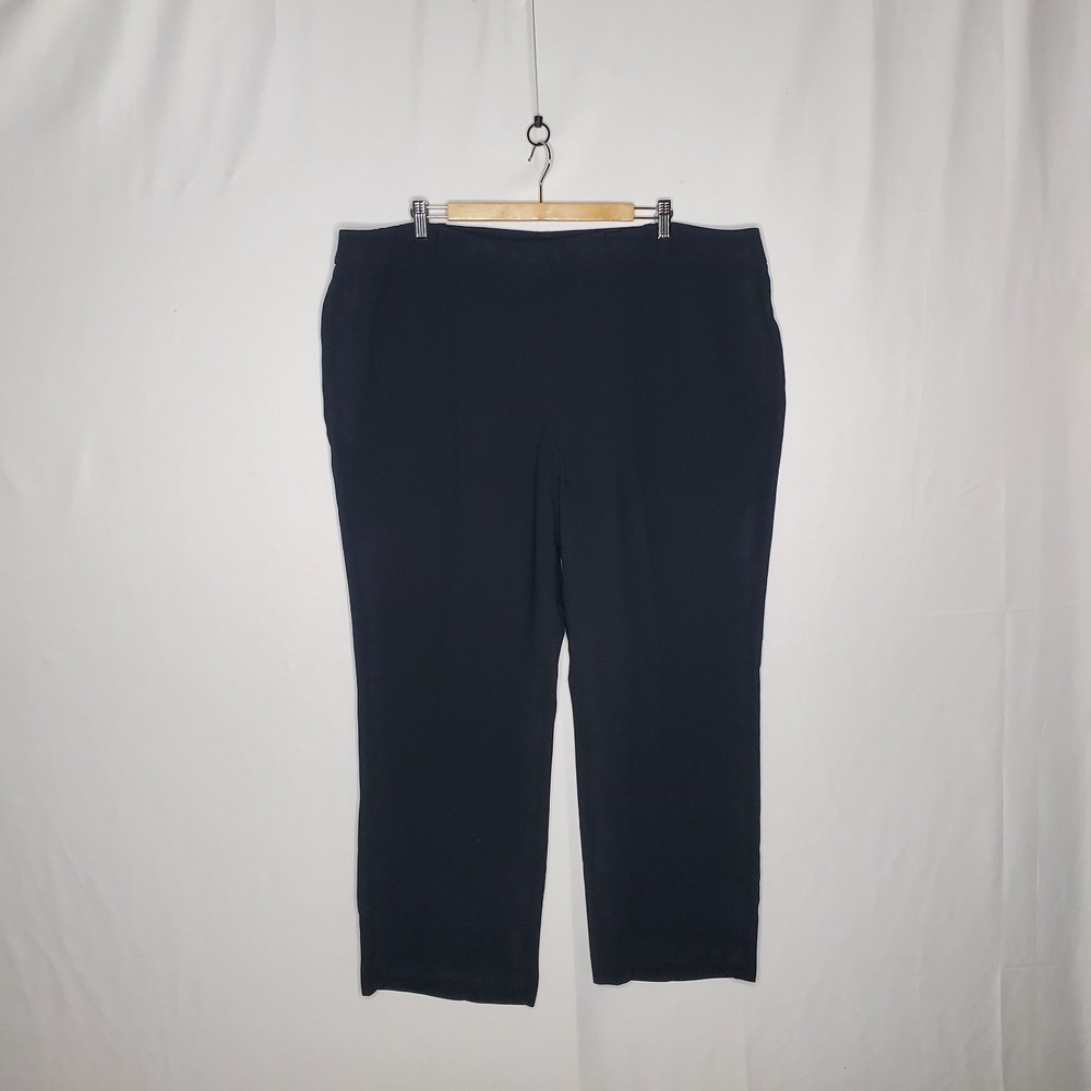 Talbots Dress Pants‎ Women 22W Black Straight Preppy Office Classic